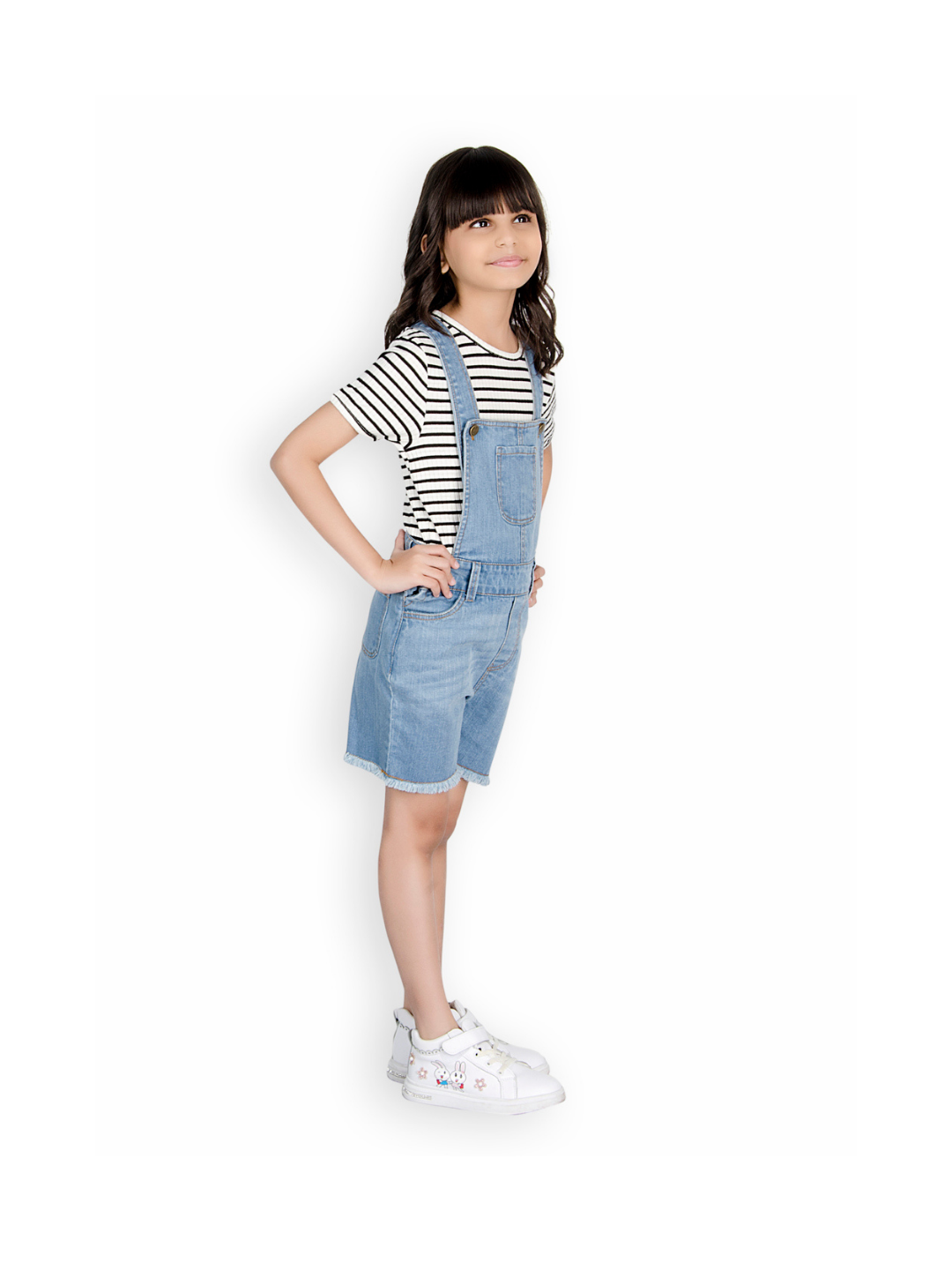 Naughty Dungaree® Girls Summer Blue Denim Playsuit