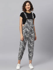 NaughtyDungaree® ZEBRA PRINT WOEMEN'S DUNGAREE