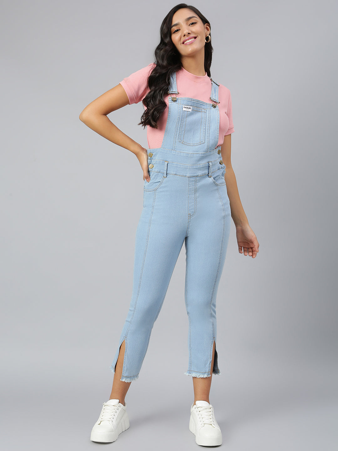 NaughtyDungaree® Slit Bottom Womens Denim Dungaree