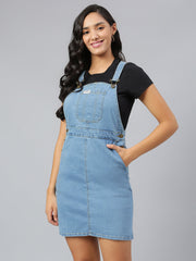 NaughtyDungaree® Women's Denim Dungaree Dress Essential