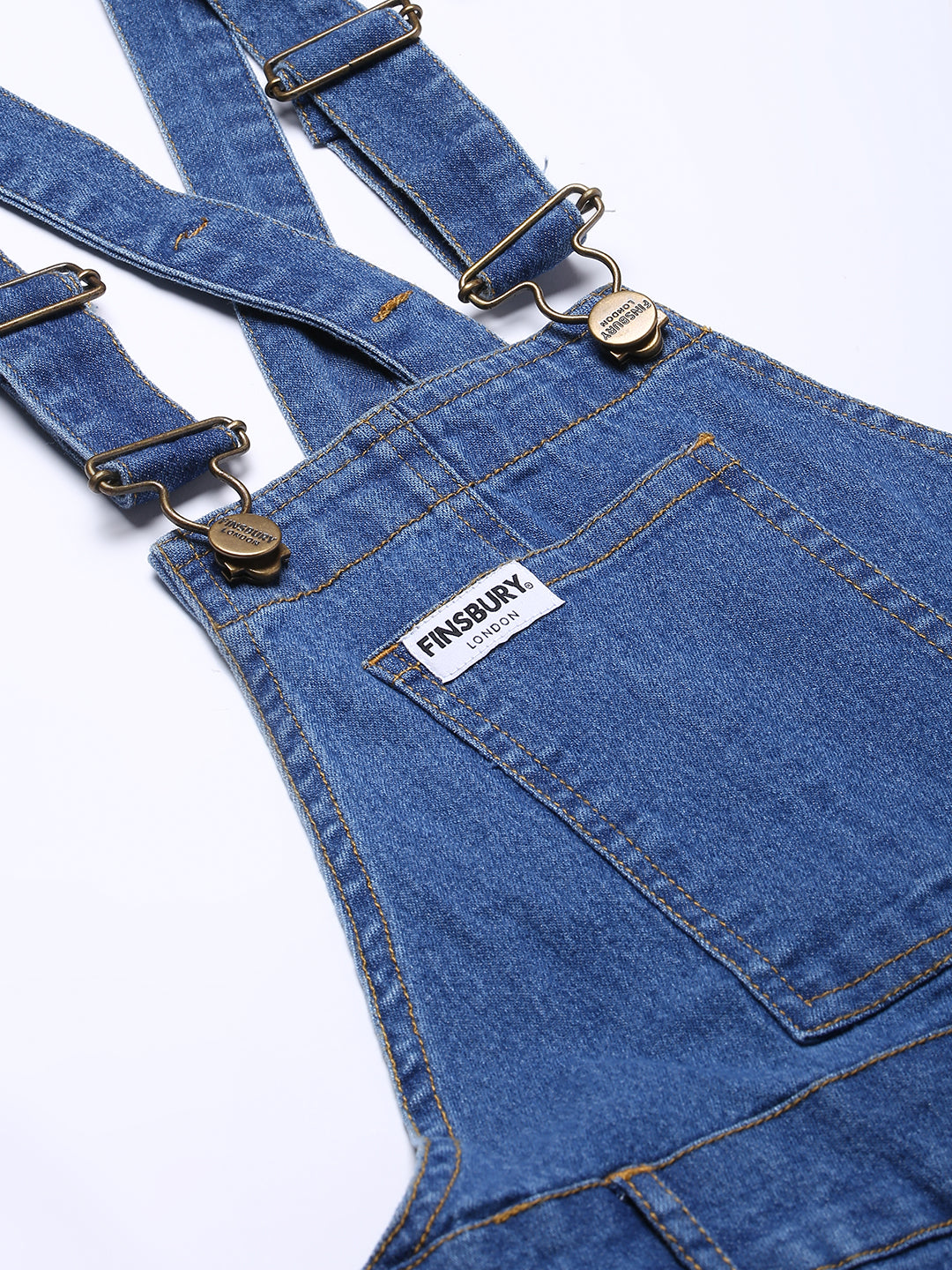 NaughtyDungaree® Womens Denim Dungaree with Crossover Back Strap