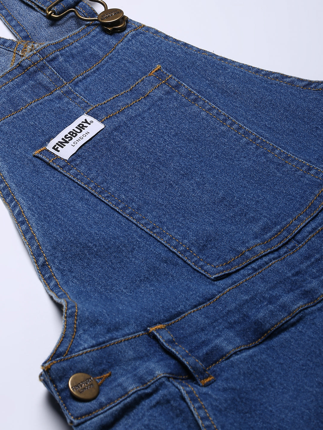 NaughtyDungaree® Womens Denim Dungaree with Swiss Tape