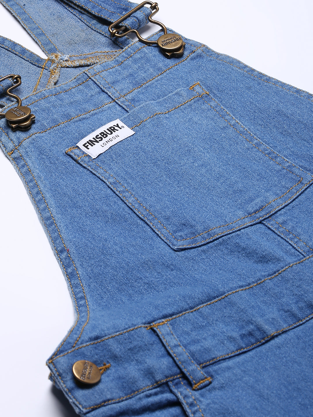 NaughtyDungaree® Womens Denim Dungaree with Leopard Print Infusion