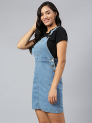 NaughtyDungaree® Women's Denim Dungaree Dress Essential