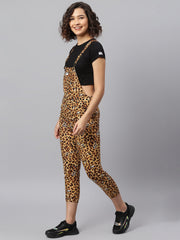 NaughtyDungaree® Leopard Print Womens Dungaree