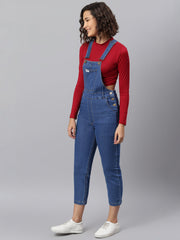 NaughtyDungaree® Womens Denim Dungaree with Crossover Back Strap