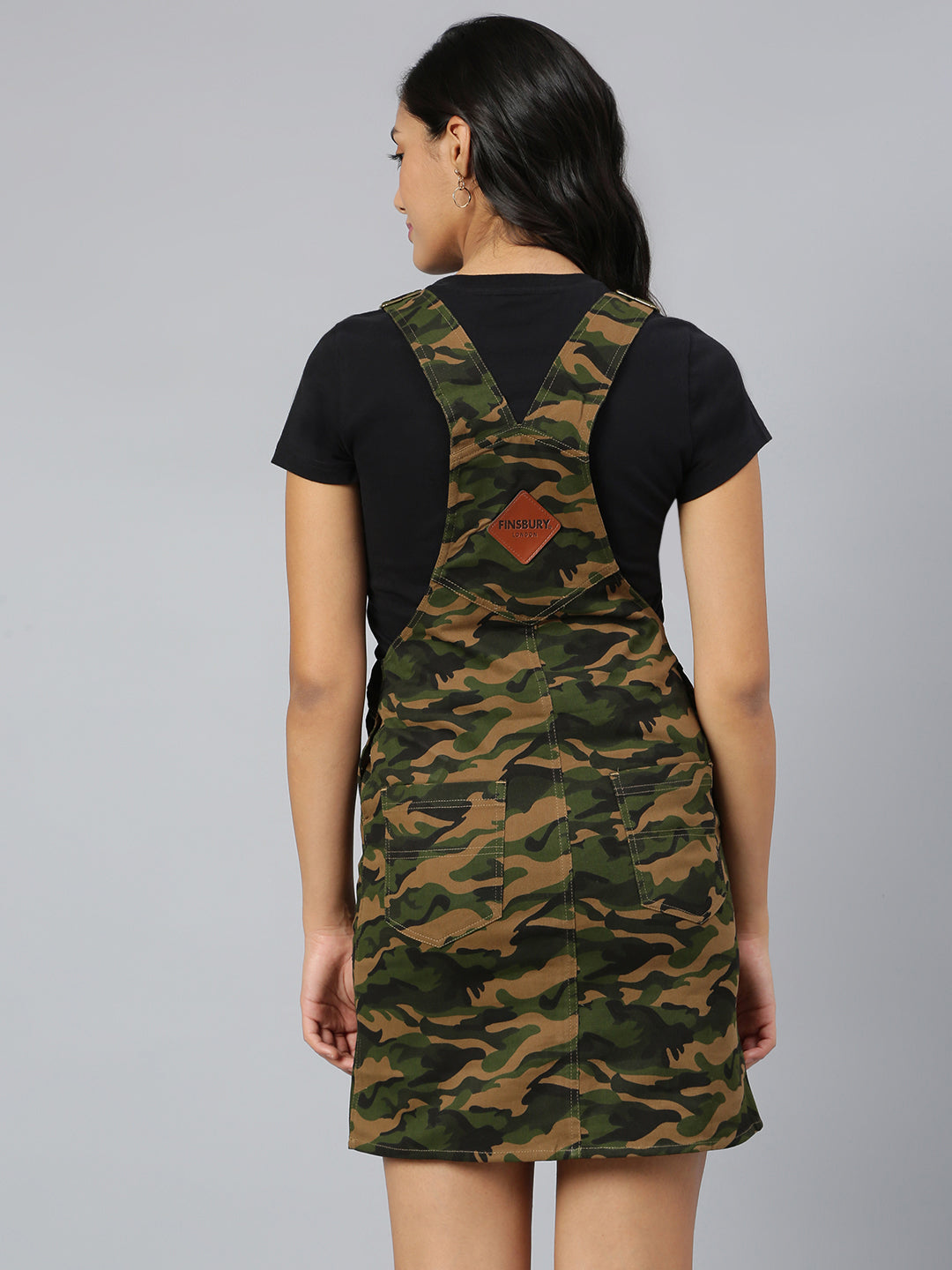 NaughtyDungaree® Women's Camoflauge Print Dungaree Dress