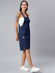 NaughtyDungaree® Women's Denim Dungaree Dress with Size Zipper