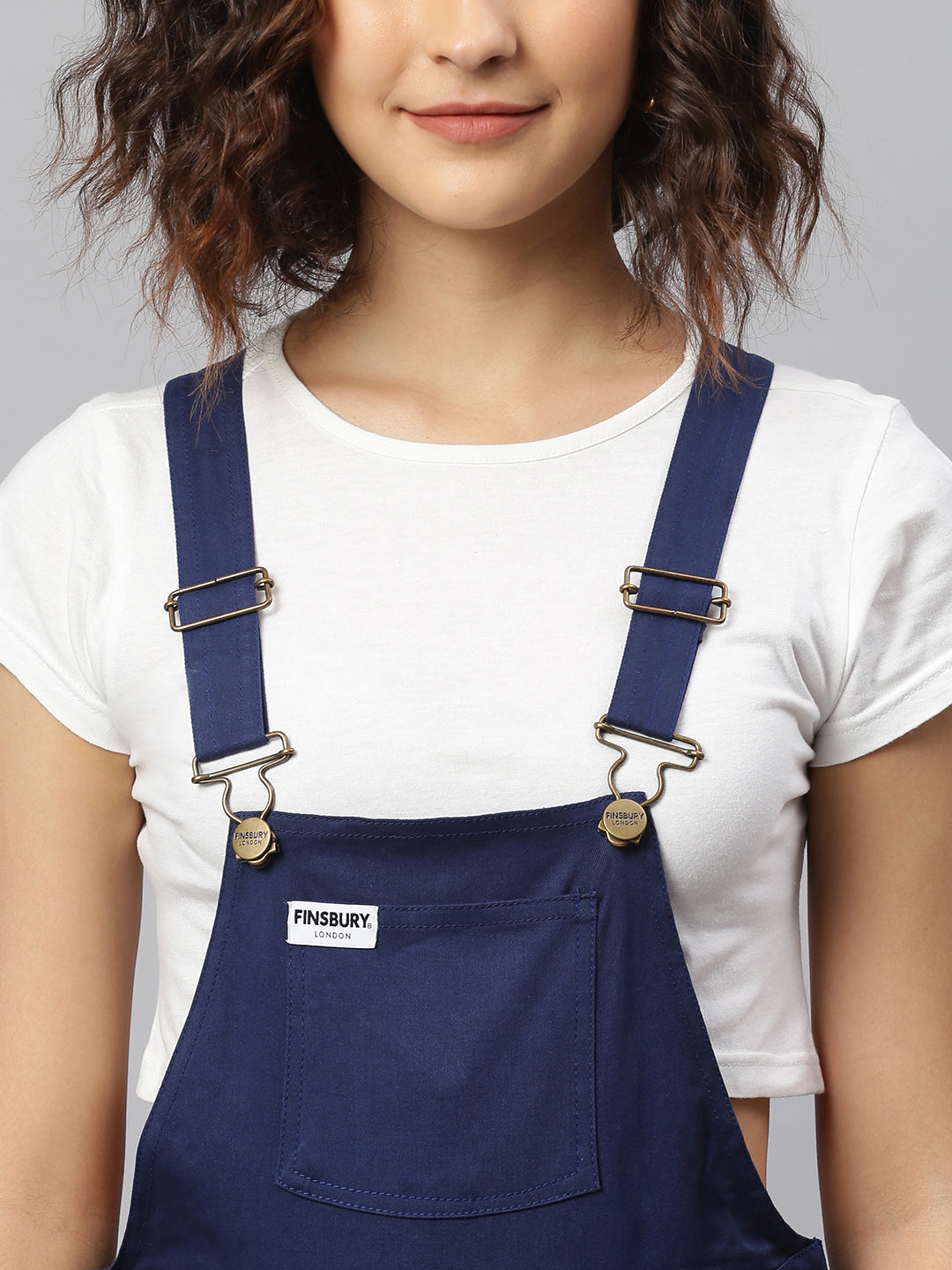 NaughtyDungaree® Blue Twill Womens Dungaree