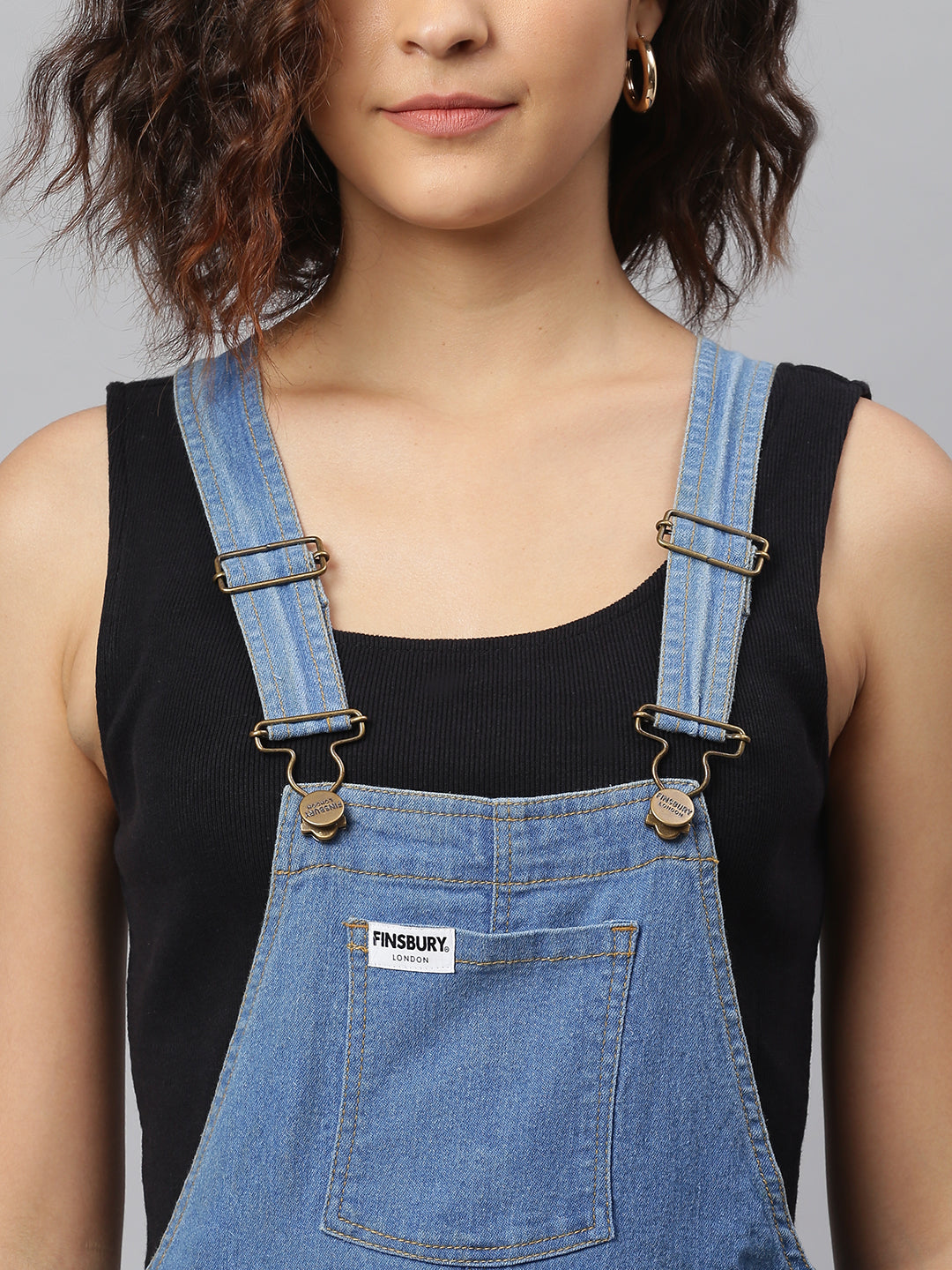 NaughtyDungaree® Women Denim Dungaree with Camouflage Print Infusion