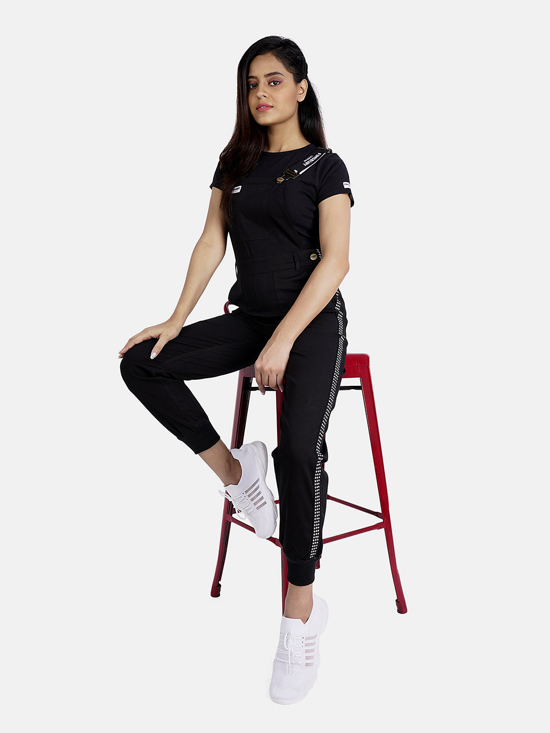 NaughtyDungaree® Womens Cotton Twill Dungaree - Black