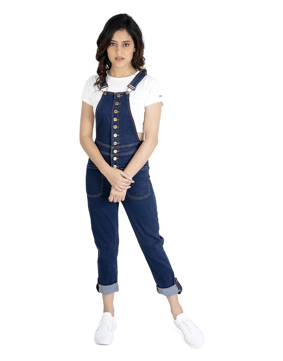 NaughtyDungaree® Womens Dungaree with All Over Buttons