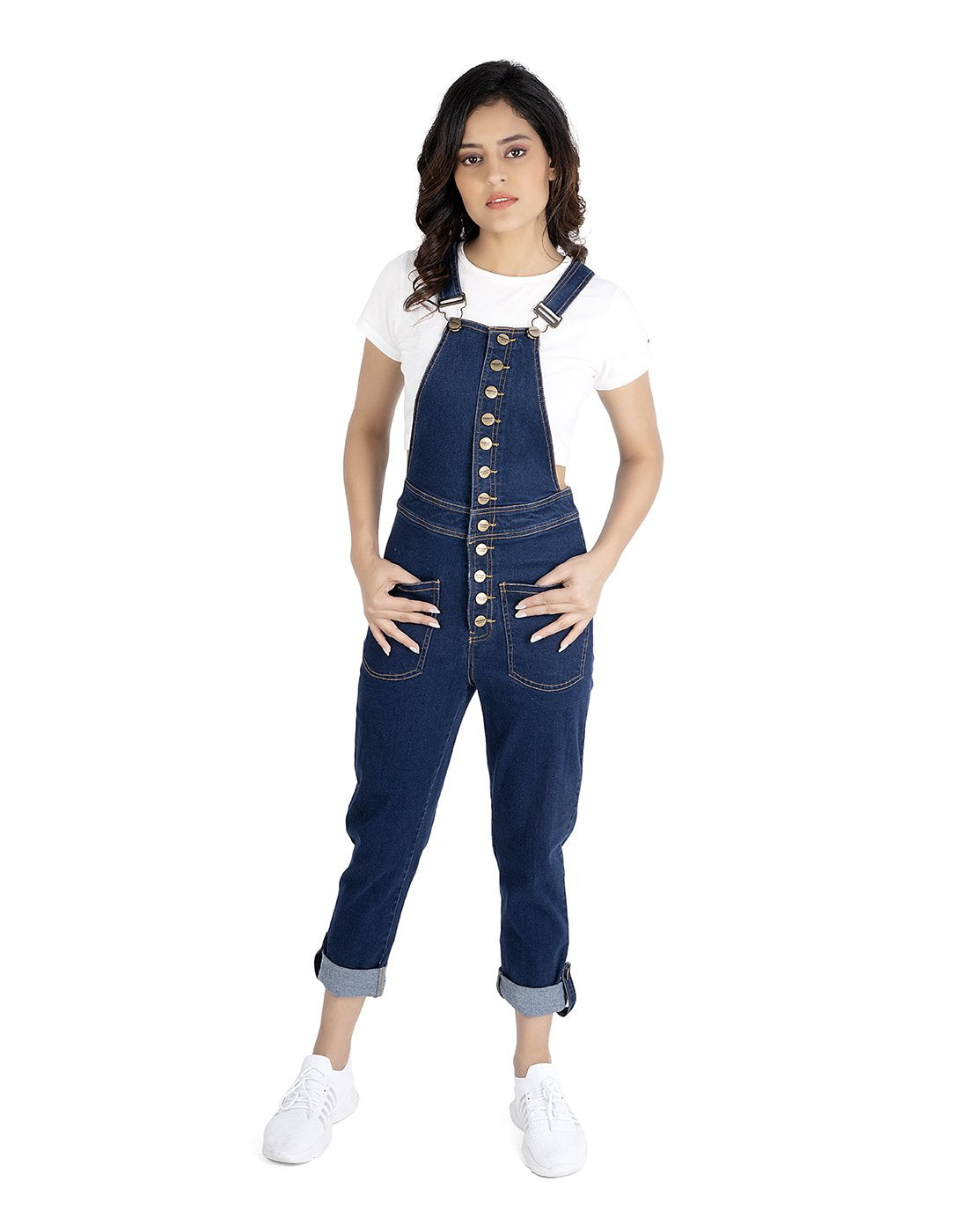 NaughtyDungaree® Womens Dungaree with All Over Buttons