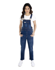 NaughtyDungaree® Women Denim Dungaree with Crunching Effect