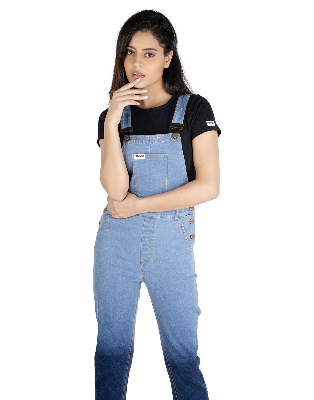 NaughtyDungaree® Ombre Wash Womens Denim Dungaree