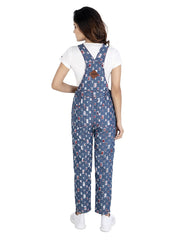 NaughtyDungaree® Mill Made Contrast Lining Women Denim Dungaree