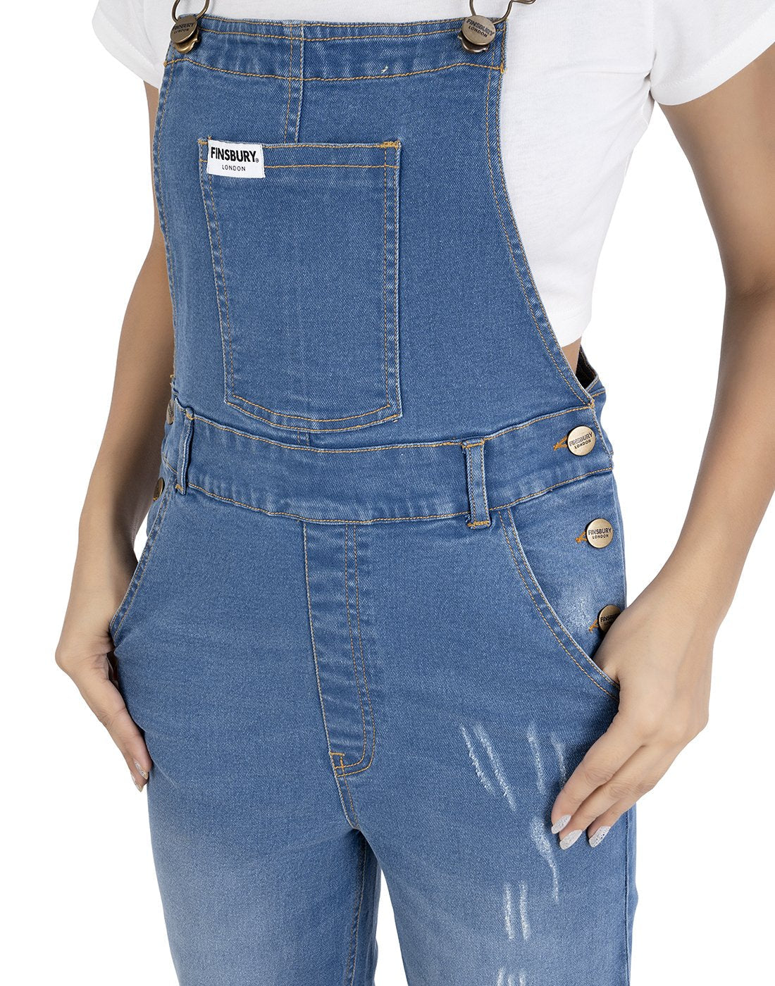 NaughtyDungaree® Stone Wash Women Denim Dungaree