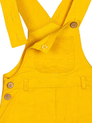 Naughty Dungaree® Girls Dungaree Dress - Butter Yellow Corduroy